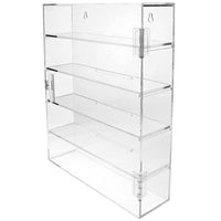Acrylic Display Cabinet with Shelves Transparent Wall-Mounted Display Cabinet spaceSaving Storage Organizer for Figurines, Miniatures