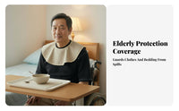 Waterproof Elderly Bib Oil-Proof Waterproof Eating Bib Easy to Clean for Adults