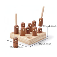 Hand-Eye Coordination Whack-Arodent Toy Motor-Skill Pounding Toy Solid-Wood Learning for Toddlers, Young Children, Home Play