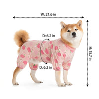 Four-Legged Dog Post-op Suit for Large Dogs, Crew Neck Four-Legged Clothing, Anti Licking Casual Apparel for Spring Autumn Summer