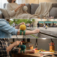 Forearm Yarn Holder Hands-Liberated Yarn Holder with Arm Strap Craft Tool Portable Rotating for Knitters