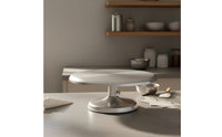 Cake Turntable Non-Slip Base Stainless Steel Decorating Turntable Concentric Guide Lines Revolving Cake Stand for Culinary Artists, Beginners, Bakery