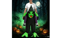 Lightweight Alien Rider Costume Funny Inflatable Pants with Fan One-Size-Fits-Most Inflatable Alien Suit Full-Body for Adults, Halloween, Cosplay
