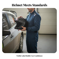 Rally Car Helmet HANS Device Compatible Open Face Helmet Fire Retardant Interior for Adults, Motorsports Events, Competitive Driving, Racetrack