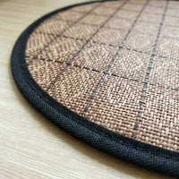 Dog Cooling Mat, Breathable Dog Mat for Pet Bed, Self Cooling Rattan Weave for Hot Summer Days, Brown Woven Plant Fiber