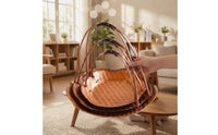 3 Pieces Bamboo Tray with Handle Bamboo Wicker Tray with Handle Artisanal for Hosts, Tea Service