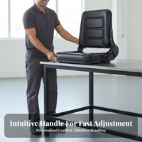 Forklift Driver Seat Adjustable Loader Driver Seat Thickened Leather Vehicle Part for Construction Site, Warehouse, Farm