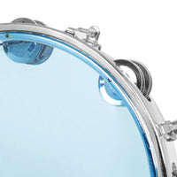 Double Row Chime Tambourine Crisp Sound 10 Inch Tambourine Frame Tunable Hand Percussion Drum for, Live Performance, Classroom