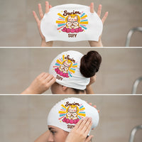 SUIY 2026 Women's High-Value Waterproof Racing Silicone Swim Cap for Long Hair