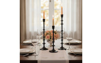 3 Pieces Resin Candlestick Stylish Taper Holder Set Classy Decor for Event Planners, Brides
