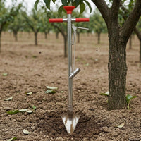 Flexible Hose Point Seeding Shovel T-Handle Fertilizing Shovel Pointed Head Hand Planting Tool Long Shaft for Farmers, Gardeners, Farmland, Garden Area
