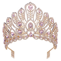 Factory Wholesale Thai Beauty Pageant Crown Headpiece with Comb