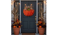 Pumpkin Wreath Farmhouse Porch Decor Outdoor Decorations for Wall