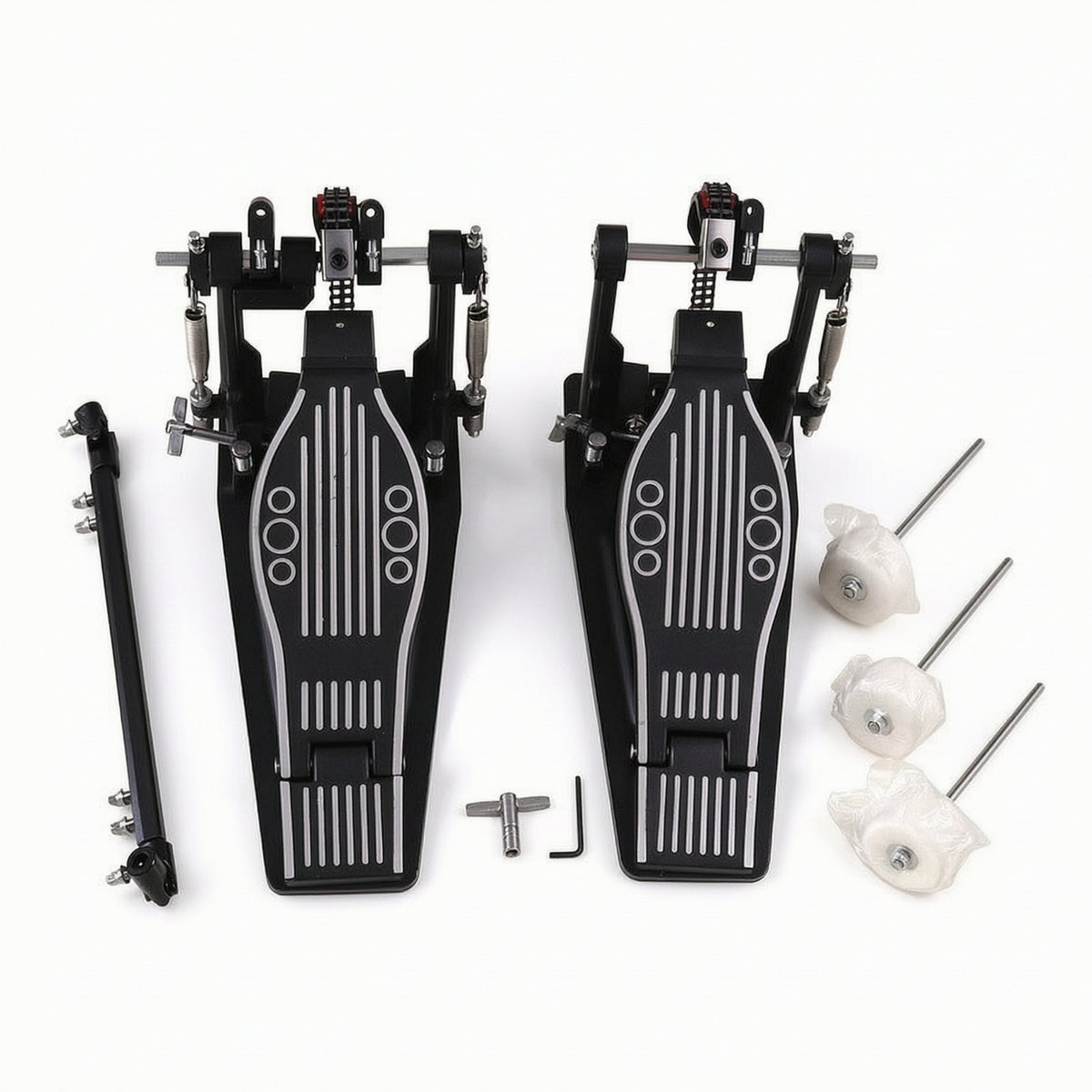 Double Bass Drum Pedal Featuring a Drive Shaft Adjustable Drive Shaft Hardware for Drummers