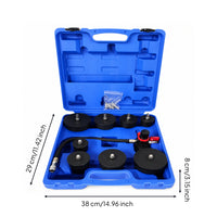 9 Pieces Stepped Turbocharger Boost Leak Tester Kit Heavy Duty Turbo Pressure Tester Kit with Pressure Gauge Portable Turbo Leak Test Tool Adjustable for Mechanics