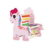 Wooden Unicorn Toy Interactive Bead Maze with Xylophone Tabletop Learning Toy Developmental Activity Center Multipurpose