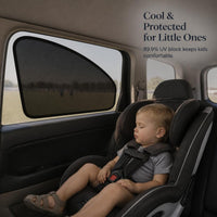 Car Window Sun Shade Set for Privacy and UV Protection, Double Layer Full Coverage