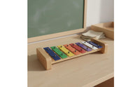 8 Note Glockenspiel Percussion Instrument Colorful Metal Key Glockenspiel Color Coded Keys Hand Knock Piano for Children, Young Children, Kindergarten