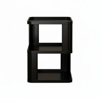 Modern Minimalist design C-Shaped Stand Multi-Functional C-Shaped Slide-Under Table Space-Saving Nightstand 2-Tier Storage for Apartment Dwellers, Homeowners, Remote Workers, Living Room, Bedroom, Small Spaces, Home Office