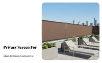 Balcony Privacy Screen Easy Installation Fence Privacy Screen Heavy Duty Patio Shade Cloth Reinforced Edges for Garden, Yard, Pool Area