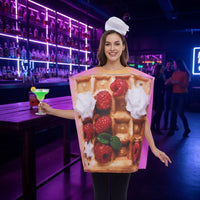 Single Dessert Costume-Piece Breakfast Food Dessert Costume Unisex Apparel for Adults