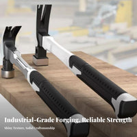 Heavy Duty Attractive Nail Hammer High-Carbon Steel Head Nail Pulling Hammer Anti-Slip Grip for Carpenters, DIY Enthusiasts, Workshop