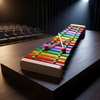 Early Learning 15 Note Glockenspiel Child-Safe Design Children's Musical Instrument Crisp Sound Kids Musical Instrument Develops Hand-Eye Coordination for Beginners, Toddlers, Preschool, Music Class, Playroom