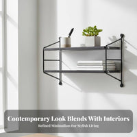 Adhesive Floating shelf Space-Saving Wall Shelf Anti-Fall Guardrail for Students