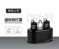 reptizoo爬宠加热灯具迷你双灯罩爬虫保温UVB/UVA灯架太阳灯防烫