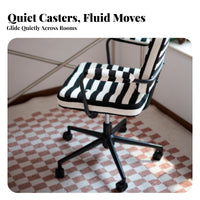 Height Adjustable Armless Lowrear Caster Chair Little Monster Design Office Furniture With Rolling Casters Home Seating Aesthetic for Students, Teens, Adults, Study Room, Bedroom, Small Spaces