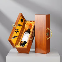 Vino Gift Box Decorative Wooden Vino Box with Latch Rigid for Celebrations