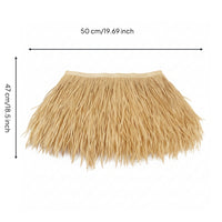 Easy to Install Artificial Thatch Strip Dense Synthetic Grass Panel with Mounting Band Tropical Synthetic Thatch Rustic for Landscaping