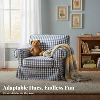 Rustic aesthetic & layout Floral Pattern literary Chair Comfortable Seating luxuriously soft Mini-Sofa Soft and Comfy children's Furniture Rounded Armrests for Preschoolers, young children, Parents, Playroom, Nursery, Preschool, Living Room