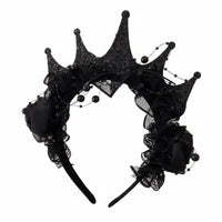 dark romantic & fashion blossom Lace Crown celebration Wear Celebratory Crown Handmade Hair Accessory Colorful for Cosplayers, Party-Goers, Halloween Parties, Costume gatherings, Photo Shoots, Photoshoots