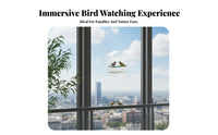 birds Feeder Weatherproof Acrylic Outdoor Accessory for Elderly, Cat Owners, Balcony, Patio