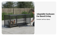 Easy to Clean Large Mesh Chicken Coop Sturdy and Long-Lasting Poultry Enclosure Rust-Resistant Creature Enclosure Lockable Door for Homesteaders, Pet Owners, Outdoor, Backyard, Garden