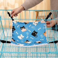 Cat Hammock Hanging Cat Bed with Metal Hooks, Double-Sided Canvas and Soft Swing, Portable Resting Place for Indoor Pet Cage and Enclosure