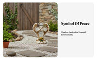 Praying Hands Cross Decoration Weather Resistant Celestial Feather Cross Statue Celestial Feathers Statue Spiritual Consolation