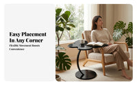 Butterfly Side Table Rounded Pedestal Base Petal Top Table Curved Support Column Home Furniture for Living Room, Bedroom