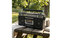 USB and SD Card Retro Radio Cassette Player Twin Speaker Portable Audio
