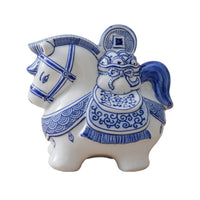 Horse Piggy Bank Ceramic Horse Change Bank Porcelain Style for Collectors, Shelf, Desk