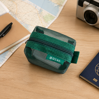 Mesh Storage Pouch, Digital Accessories Zip Pouch for Power Adapter & Cables, Fine Mesh Travel Cable Organiser