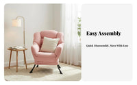 Comfortable Upholstered rotating Armchair Ergonomic Support Home Furniture Plush Padding Lounge Chair gentle-feel Fabric for University Students, gaming enthusiasts, Homeowners, Dorm Room, Bedroom, Office, perusing corner
