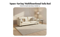 3-Seater Fold-fold-down Couch Bed Space-Saving Sleeper Sofa transformable Design Multi-Use Furniture Foldable for Apartment Dwellers, Homeowners, Home Office Users, Small Spaces, Living Room, RV