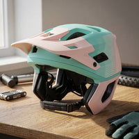 Mountain Bike Helmet with Visor Impact-Absorbing Opencycle Helmet Secure Fit for Cyclists, Downhill Riding