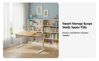 Adjustable Kids Study Desk and Chair Set Large Desktop Kids Desk and Chair Set Rounded Corners Ergonomic Student Workstation for Reading, Drawing