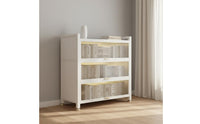 Steel Storage Cabinet with Fluted Doors Dustresistant Multi-Shelf Cabinet with Doors Freestanding Display Cabinet Sturdy Duty