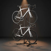 No Drilling Required Freestanding Bike Rack Indoor Outdoor Use Floor Cycle Holder Easy Assembly Freestanding Vertical Rack Scratch Protection for Families