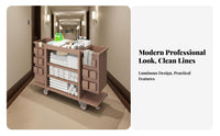 Hotel Cleaning Cart Multifunctional Housekeeping Cart Large Capacity Room Service Cleaning Trolley for Housekeepers, Hotels, Office Buildings