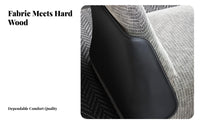 3 Pieces Modern Design Houndstooth Armchair contemporary design Living Room Sofa Comfortable spine supportrest Lounge Couch Upholstered Finish for Families, Homeowners, Movie Lovers, Apartment, Home Theater, Reception Area, Office